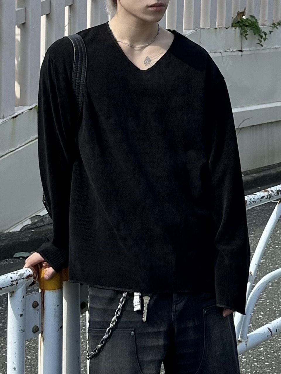 【新品】CPG　Vネック　ニット　タグ付き 大阪店WEB限定受注制【Chikashitsu +】simple deck v neck knit