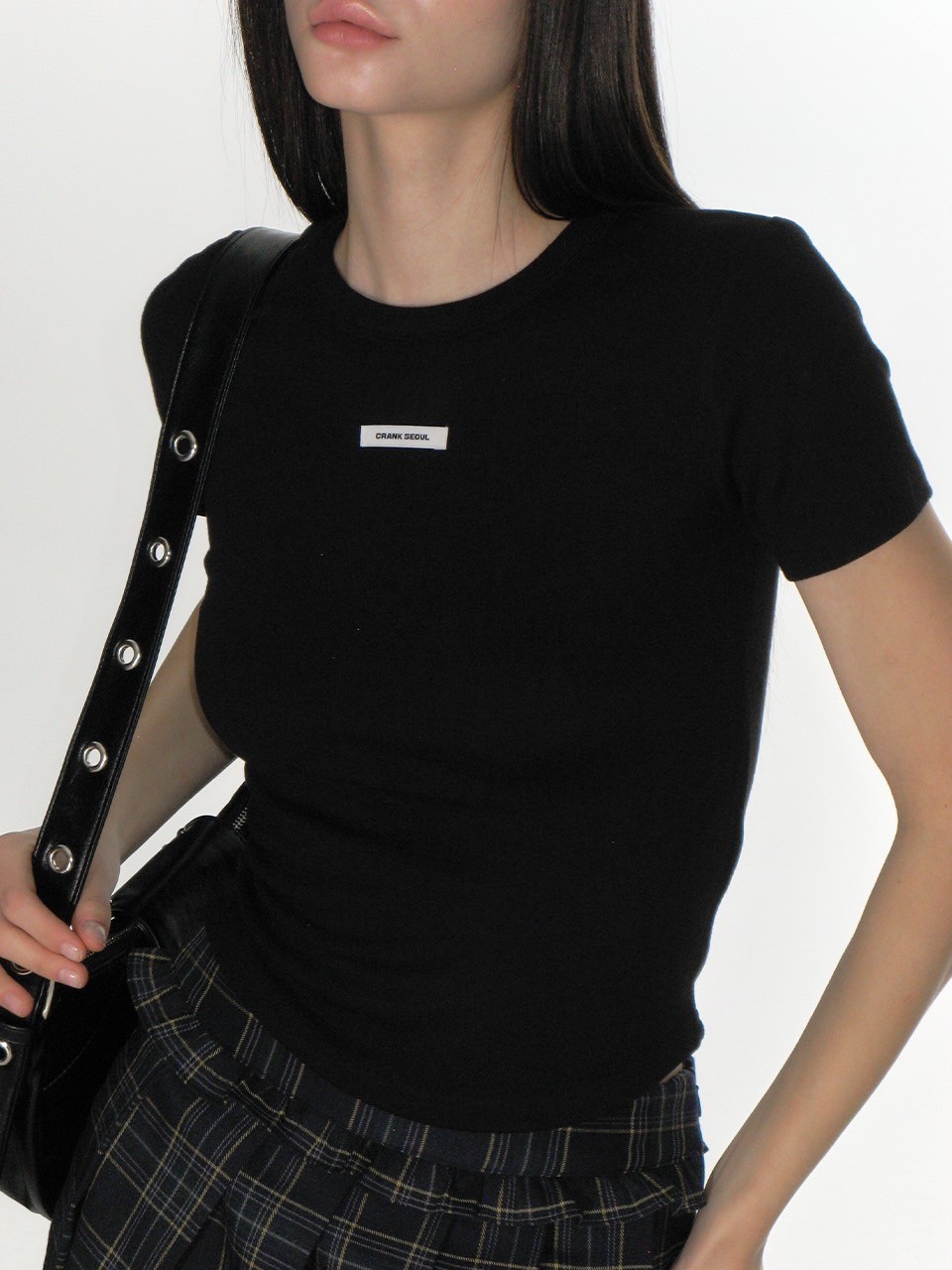CRANK ブラック Tシャツ crew neck basic top CRANK】CREW NECK BASIC TOP | OUR BRAND,CRANK | PRESSING WEB SHOP