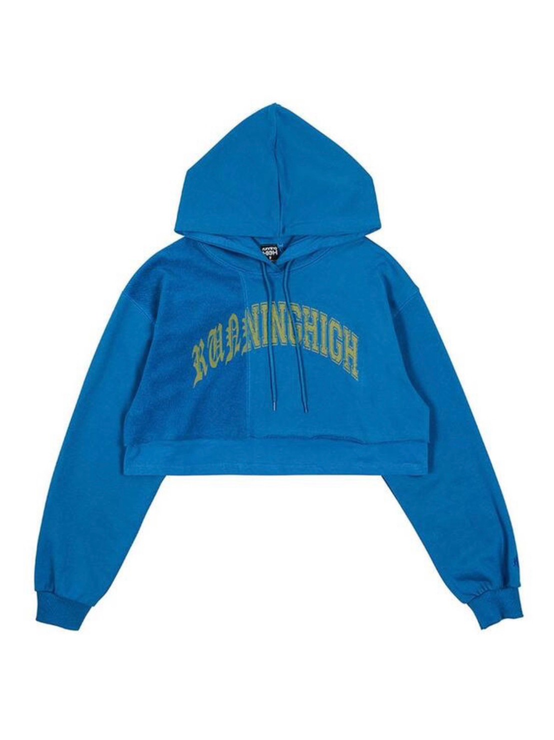 【running high】ARCH LOGO LAYERED CROP HOODIE