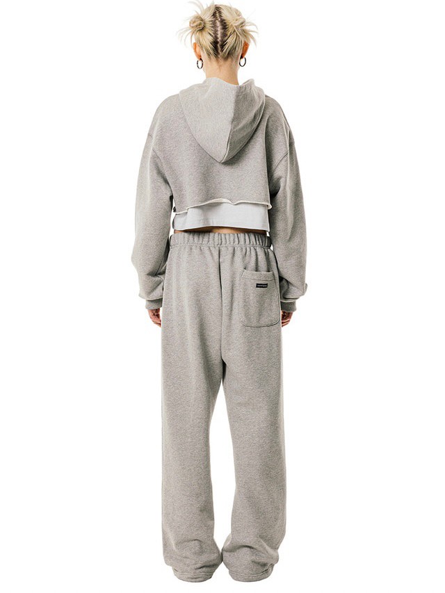 【running high】ARCH LOGO LAYERED CROP HOODIE