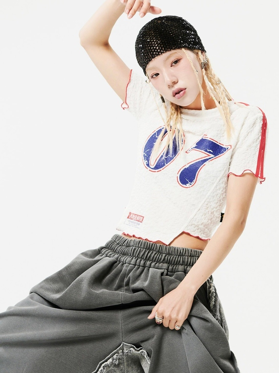 HOLY NUMBER 7】07 Wave Crop T-shirt / 【ホーリーナンバーセブン