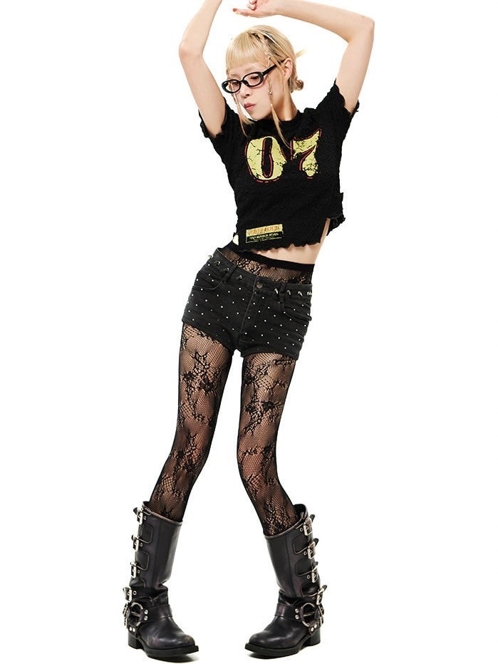 HOLY NUMBER 7】07 Wave Crop T-shirt / 【ホーリーナンバーセブン