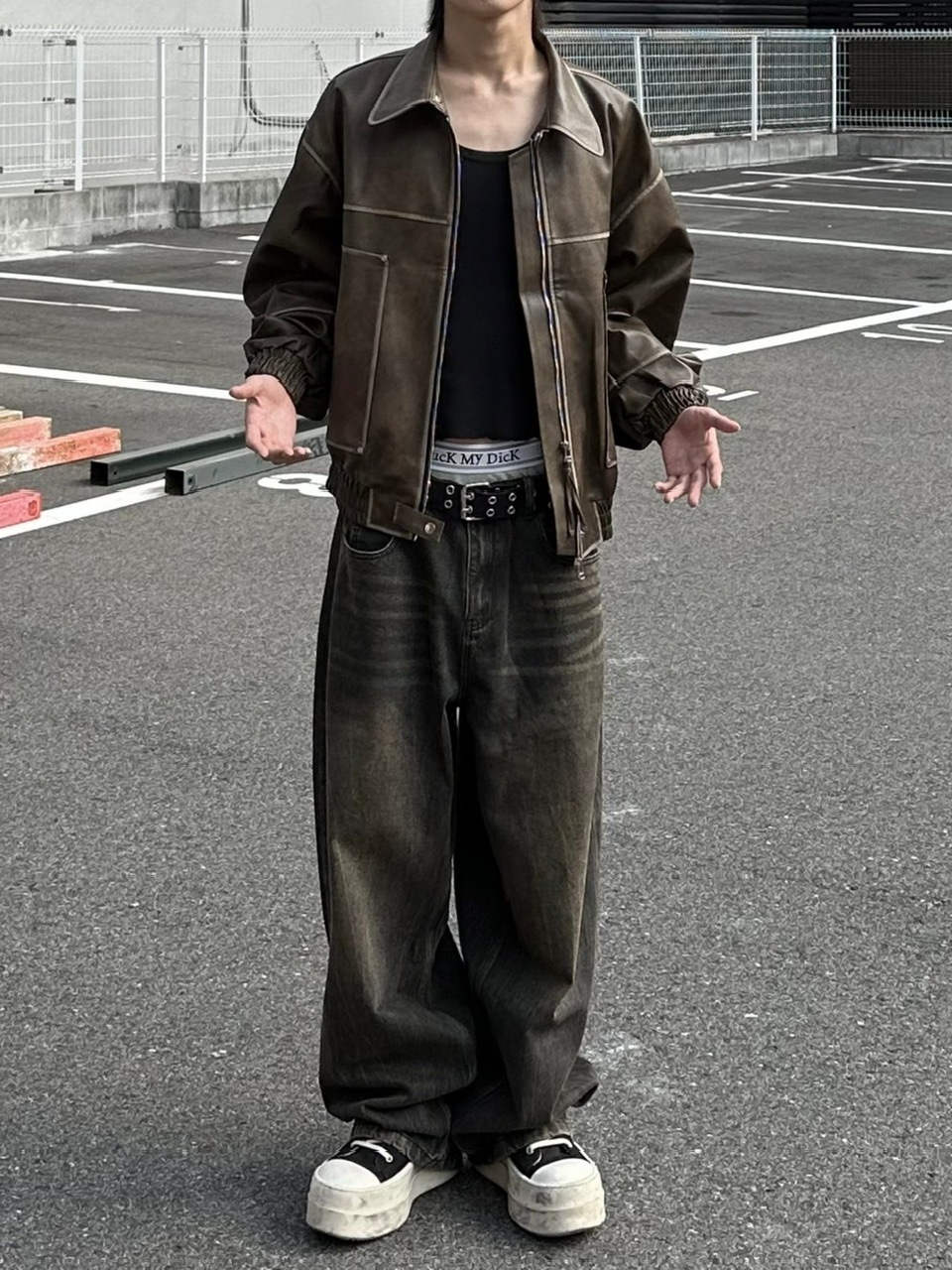 大阪店WEB限定受注制【Chikashitsu +】vintage wash wide denim 大阪店WEB限定受注制【Chikashitsu +】vintage wash wide denim