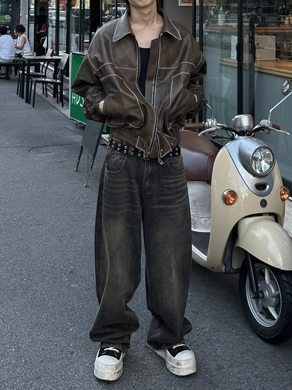 大阪店WEB限定受注制【Chikashitsu +】vintage wash wide denim 大阪店WEB限定受注制【Chikashitsu +】vintage wash wide denim