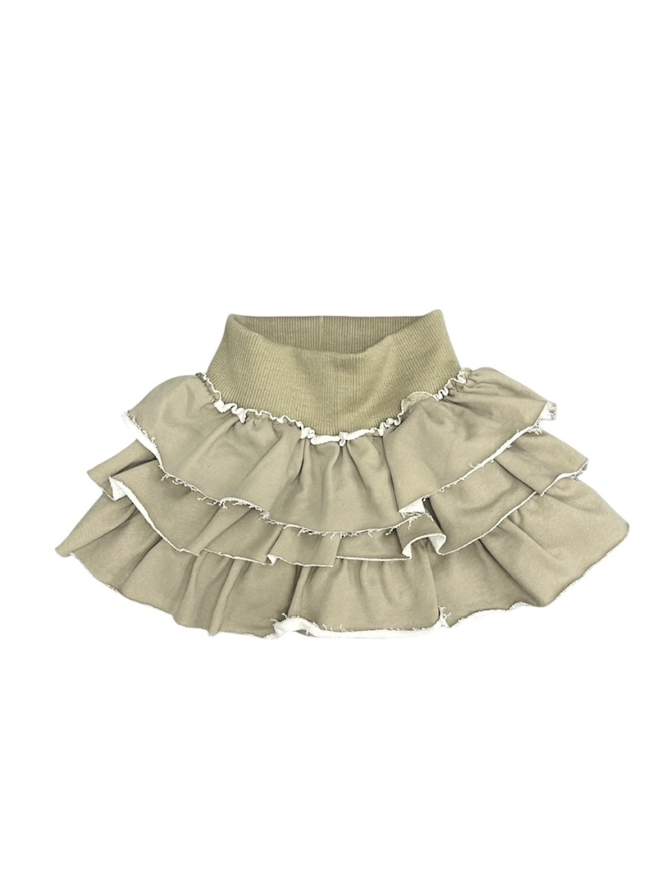 受注制【Never mind the XU】damage frill mini skirt (2color