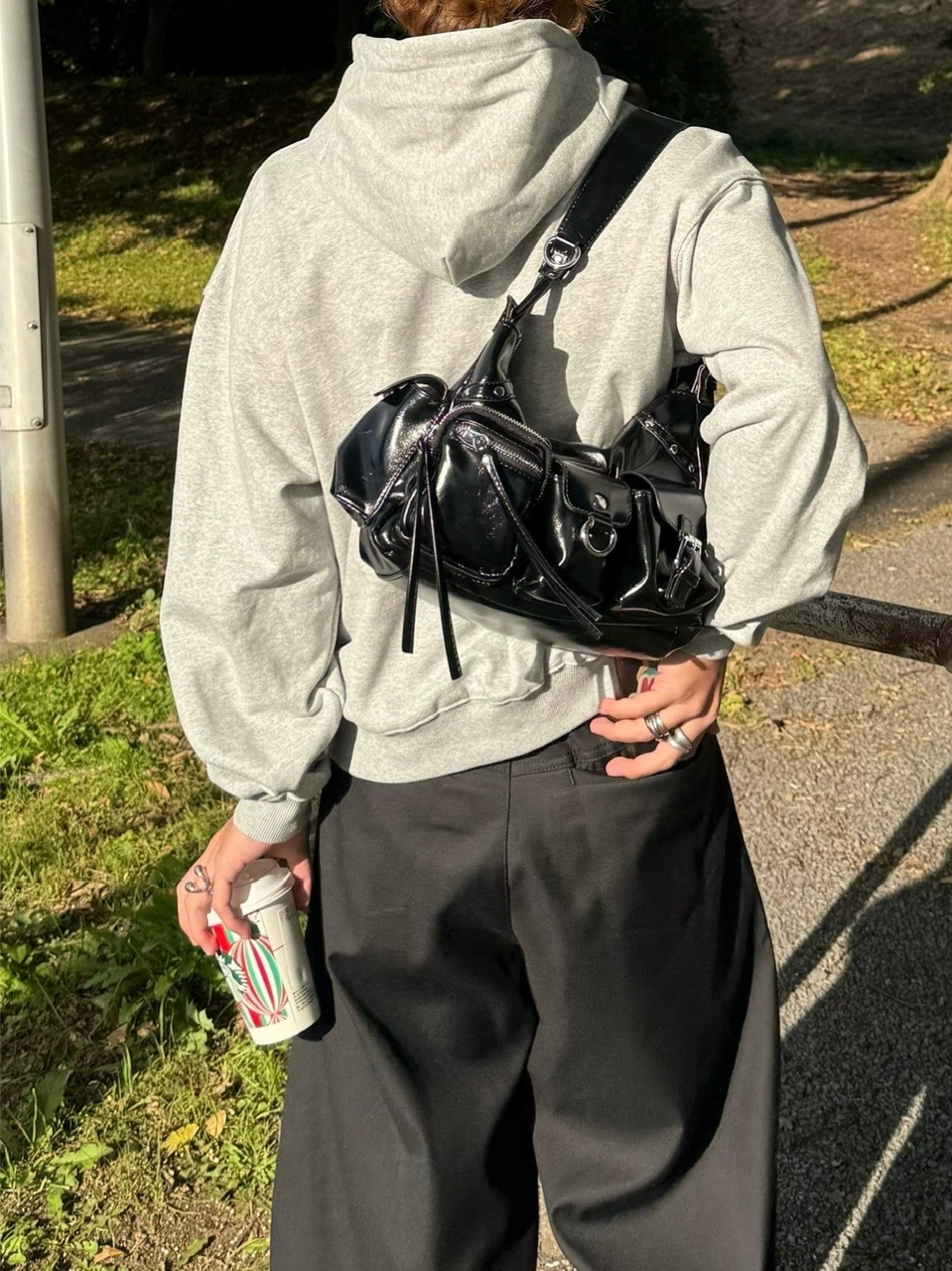 受注制【RENOL】multi pocket leather bag