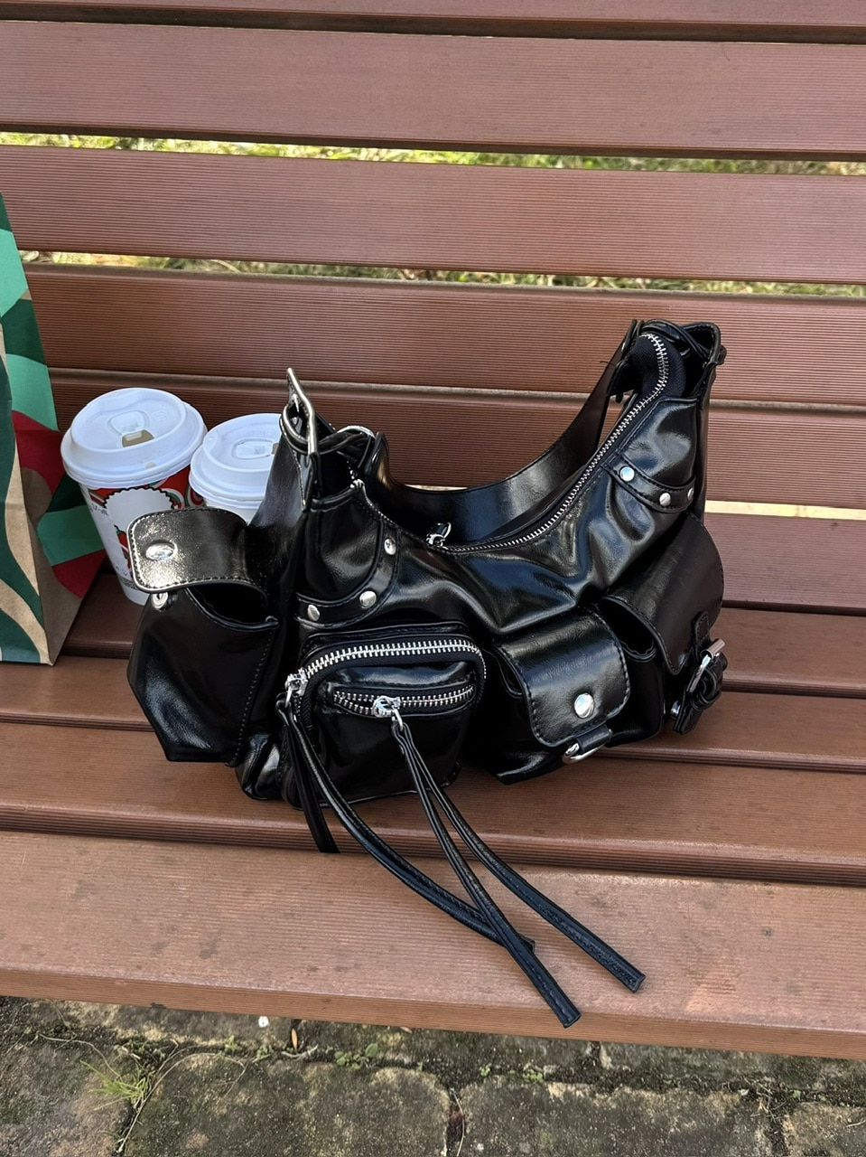 受注制【RENOL】multi pocket leather bag