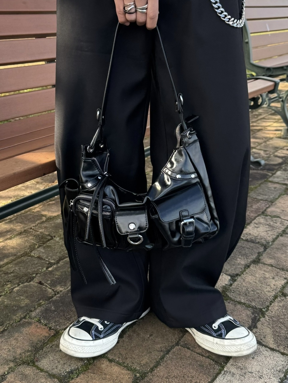 受注制【RENOL】multi pocket leather bag