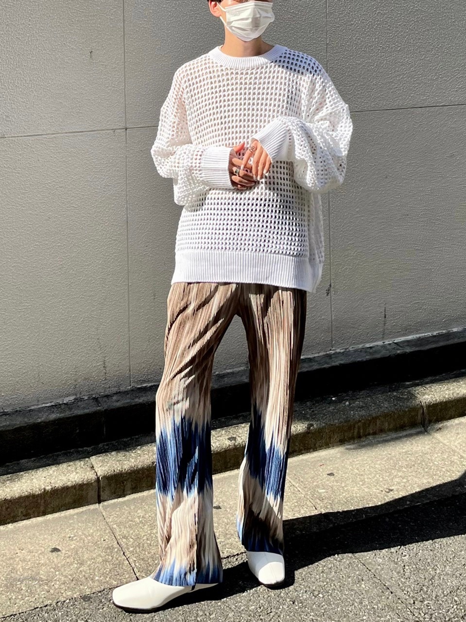 受注制【Chikashitsu +】lib mesh knit (3color) / 【チカシツプラス