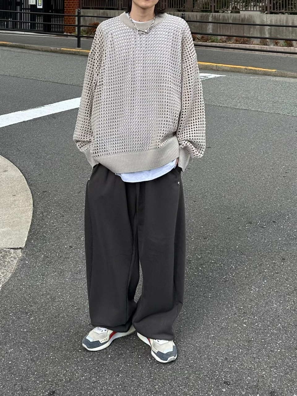 受注制【Chikashitsu +】lib mesh knit (3color) / 【チカシツプラス