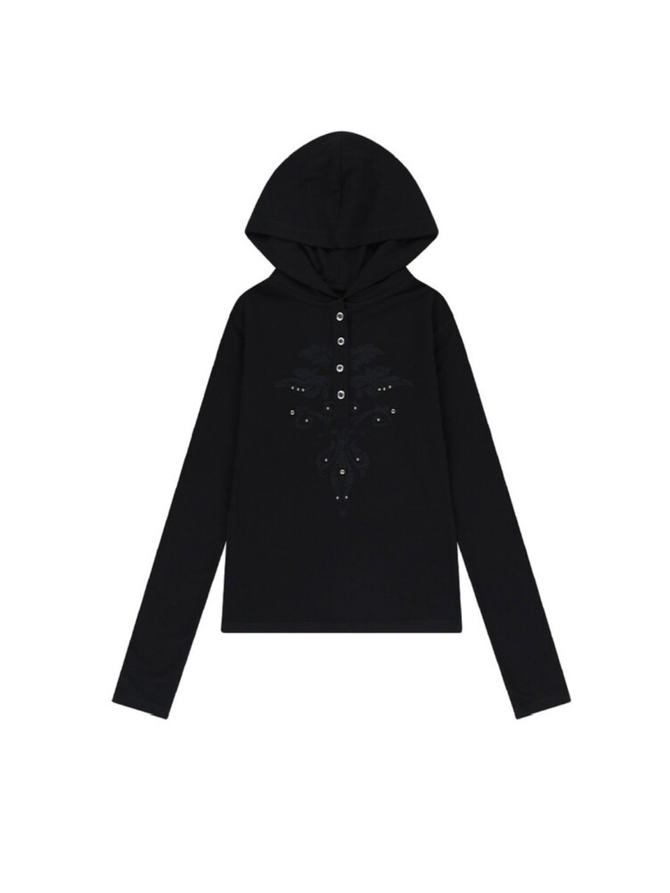 【AAKAM】Studded Leaf Hooded Long Sleeve ★男女共用★追跡付 AAKAM】Studded Leaf Hooded Long Sleeve | OUR BRAND,AAKAM