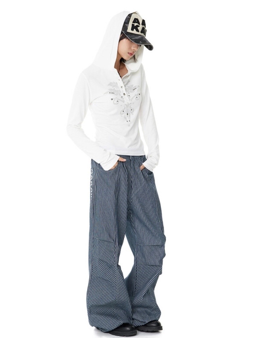 AAKAM】Studded Leaf Hooded Long Sleeve | OUR BRAND,AAKAM