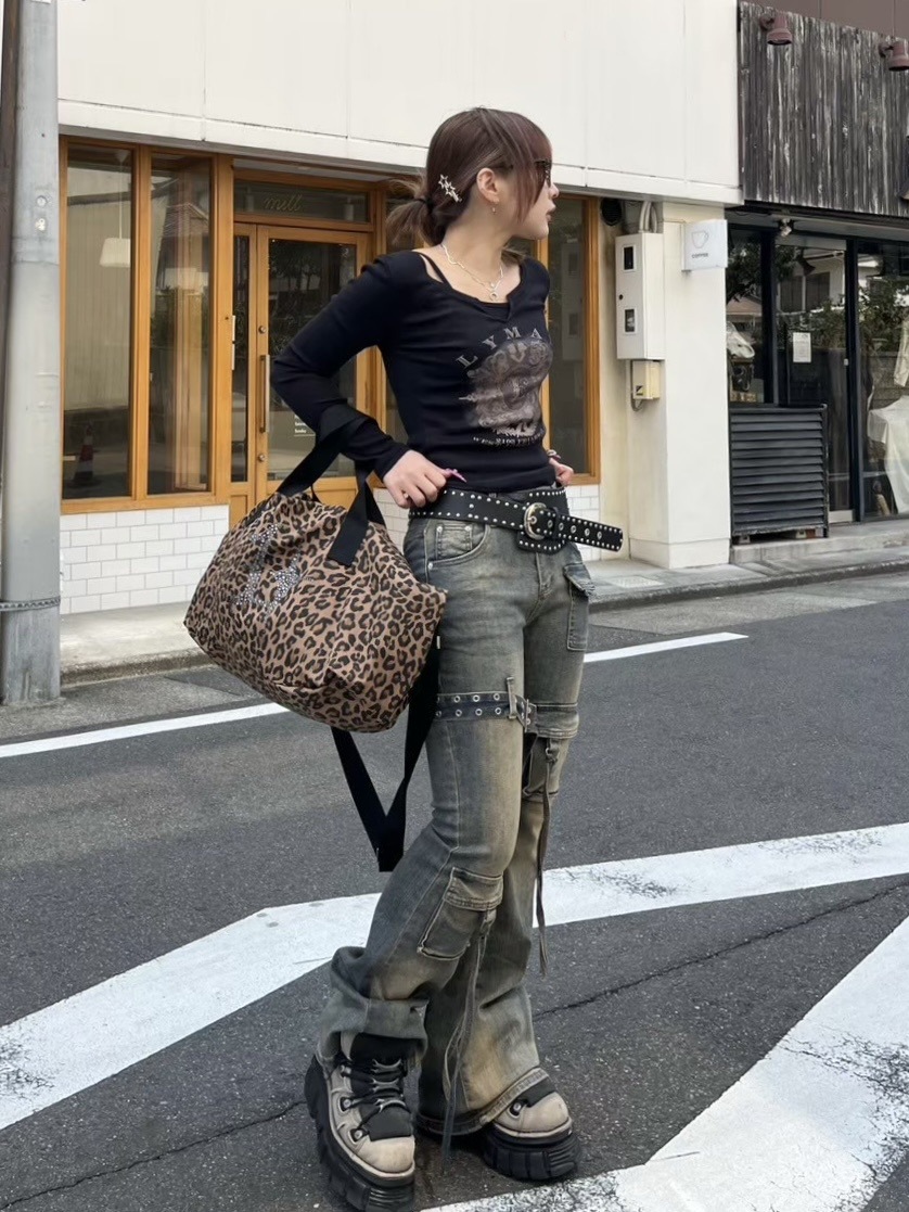 受注制【Never mind the XU】wide studs belt (3color)