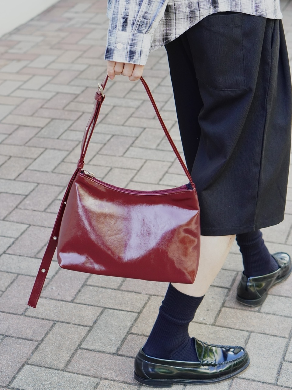 東京店WEB限定受注制【Chikashitsu +】PU Leather cross bag