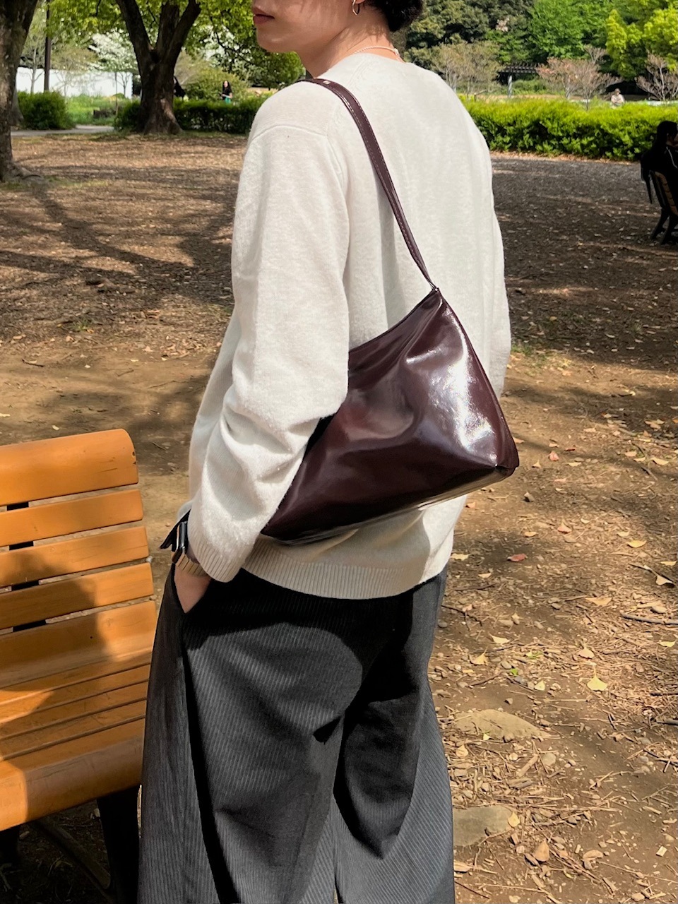 東京店WEB限定受注制【Chikashitsu +】PU Leather cross bag (4color