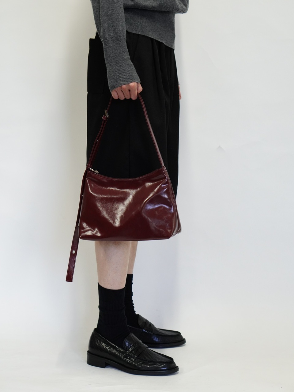 東京店WEB限定受注制【Chikashitsu +】PU Leather cross bag (4color