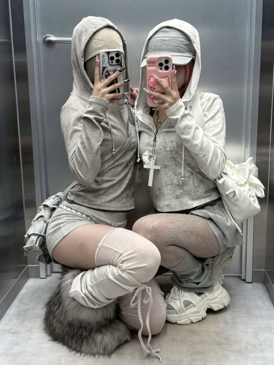 nmtc+】layered half zip hoodie / 【エヌエムティーシープラス