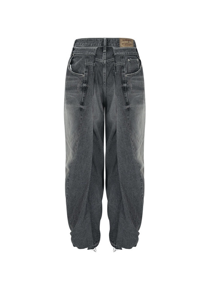 SURGERY】surgery double folding over wide baggy jeans ver.2