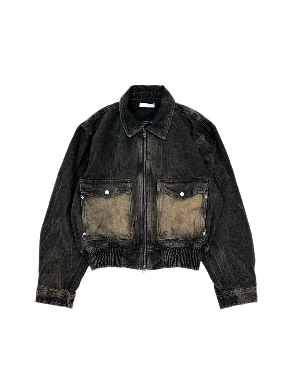 ジャケット・アウター vintage wash cropped denim jacket 大阪店WEB限定受注制【Chikashitsu +】vintage wash cropped