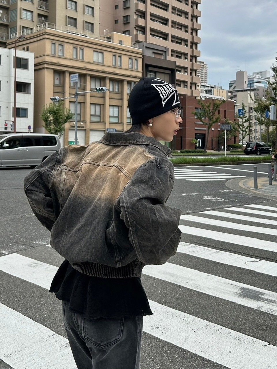 ジャケット・アウター vintage wash cropped denim jacket 大阪店WEB限定受注制【Chikashitsu +】vintage wash cropped