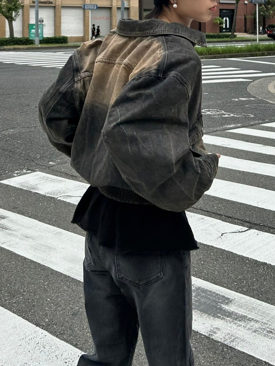 chikashitsu＋ cutting cropped denimjacket 大阪店WEB限定受注制【Chikashitsu +】cutting cropped denim