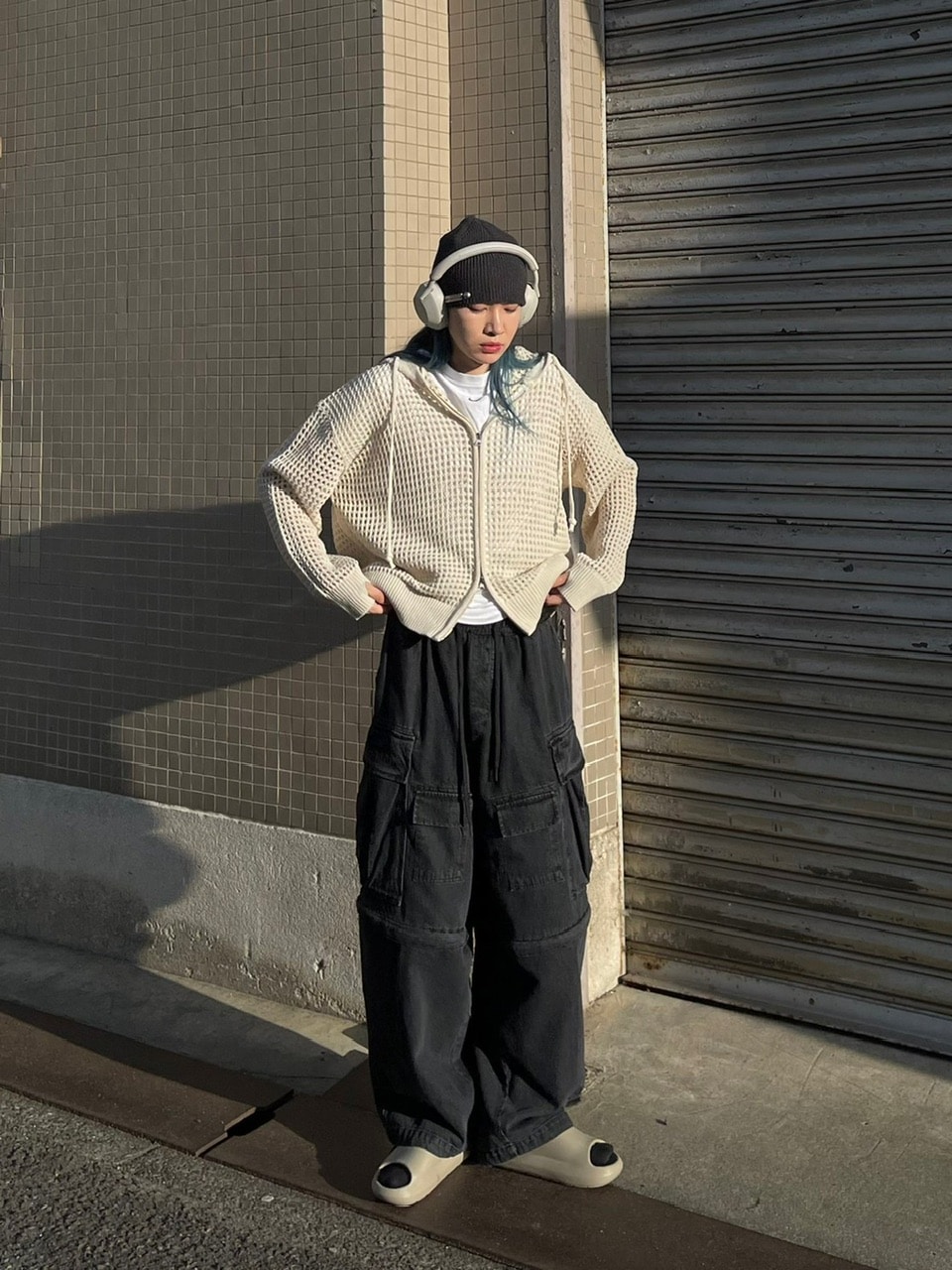 受注制【Chikashitsu +】mesh zip hoodie (5color) / 【ネバー