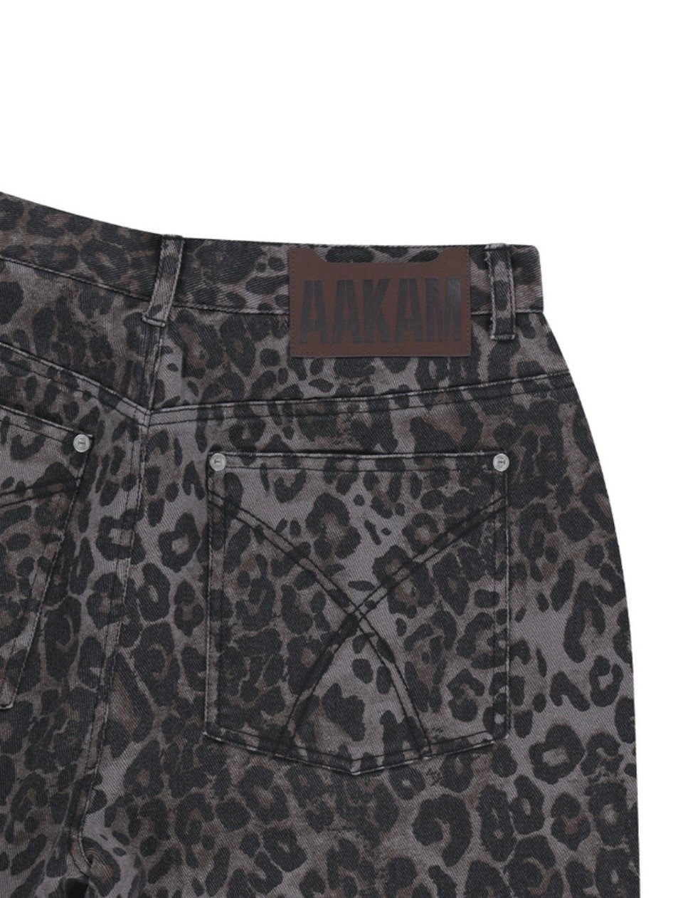 AAKAM ■ Leopard Pattern Cotton Pants AAKAM】Leopard Pattern Cotton Pants | OUR BRAND,AAKAM