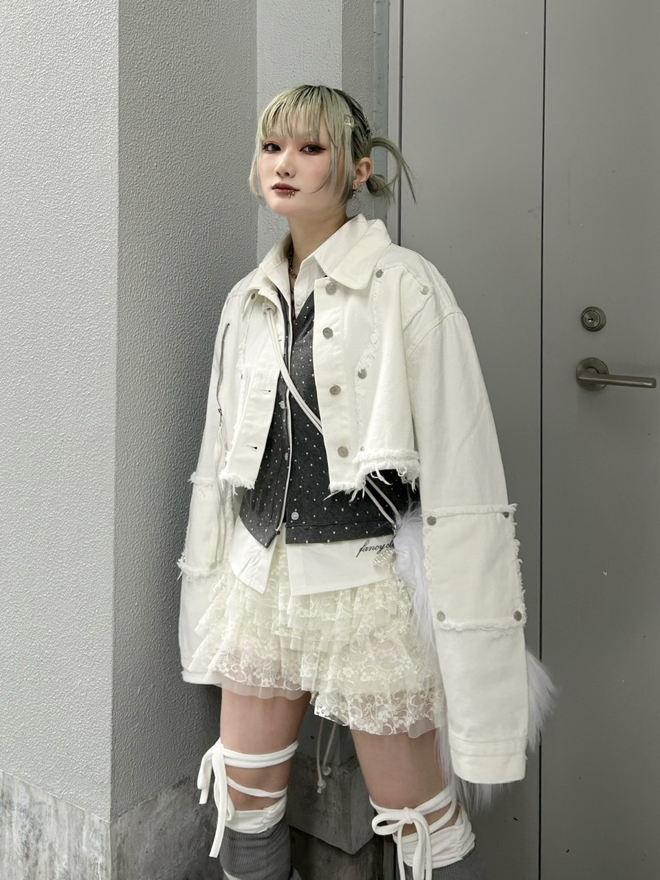 受注制【Never mind the XU】cancan lace mini skirt (2color) | OUR