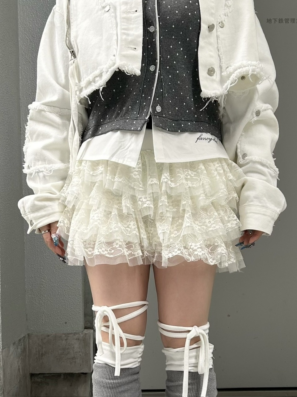 受注制【Never mind the XU】cancan lace mini skirt (2color) | OUR