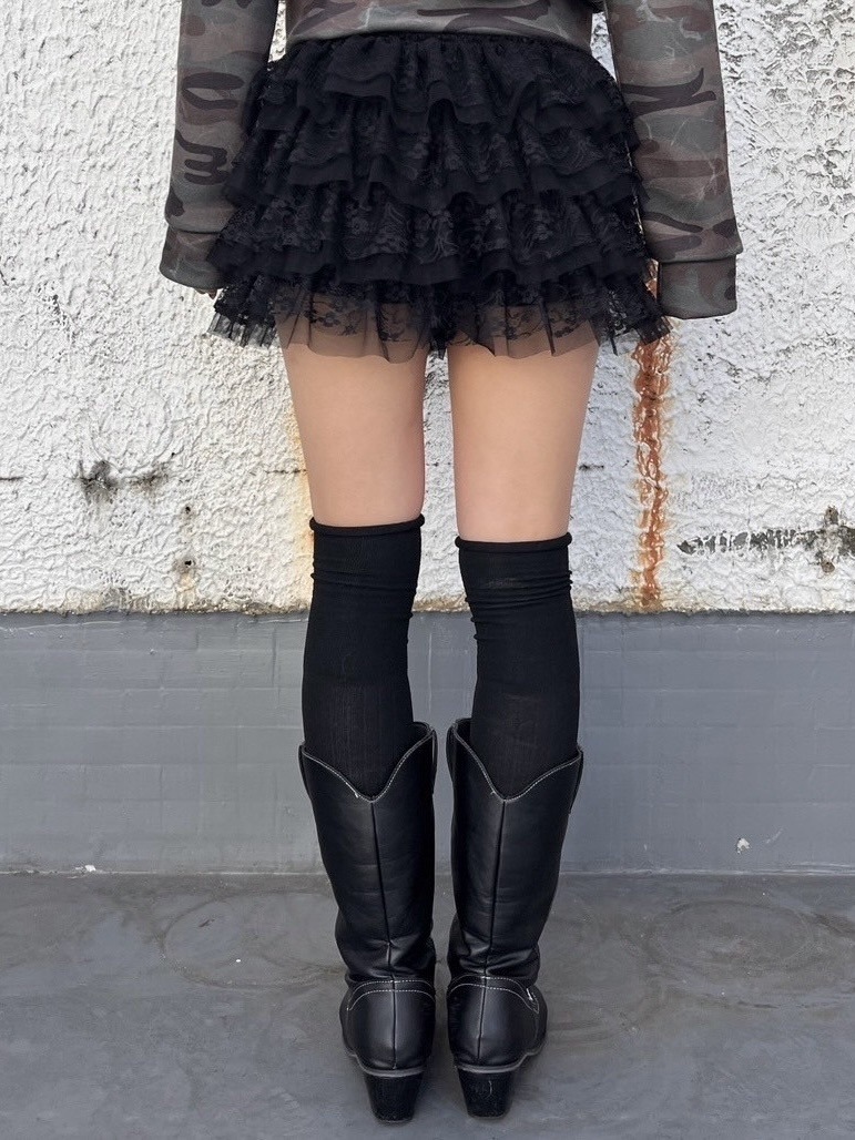 受注制【Never mind the XU】cancan lace mini skirt (2color) | OUR