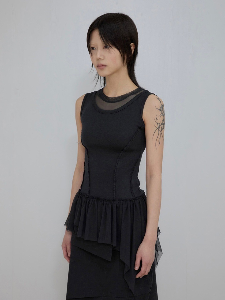 【FLARE UP】 Layered Lace Frill Sleeveless /追跡付 FLAREUP】Layered Lace Frill Sleeveless | OUR BRAND,FLAREUP