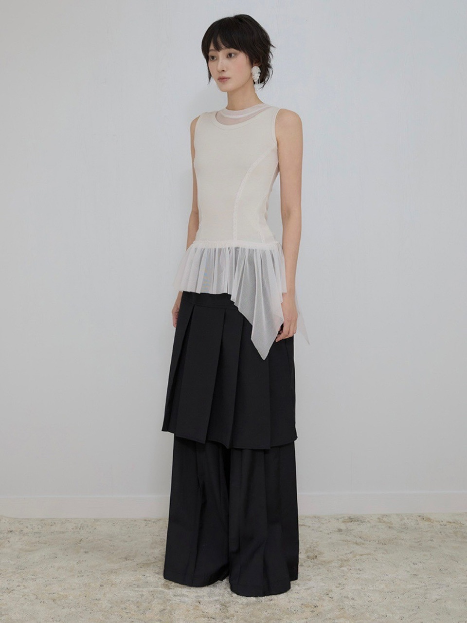 Tシャツ・カットソー FLARE UP Layered Lace Frill Sleeveless 5BJH1204 FLAREUP】Layered Lace Frill Sleeveless | OUR BRAND,FLAREUP