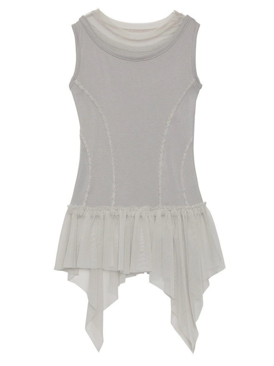 【FLARE UP】 Layered Lace Frill Sleeveless /追跡付 FLAREUP】Layered Lace Frill Sleeveless | OUR BRAND,FLAREUP