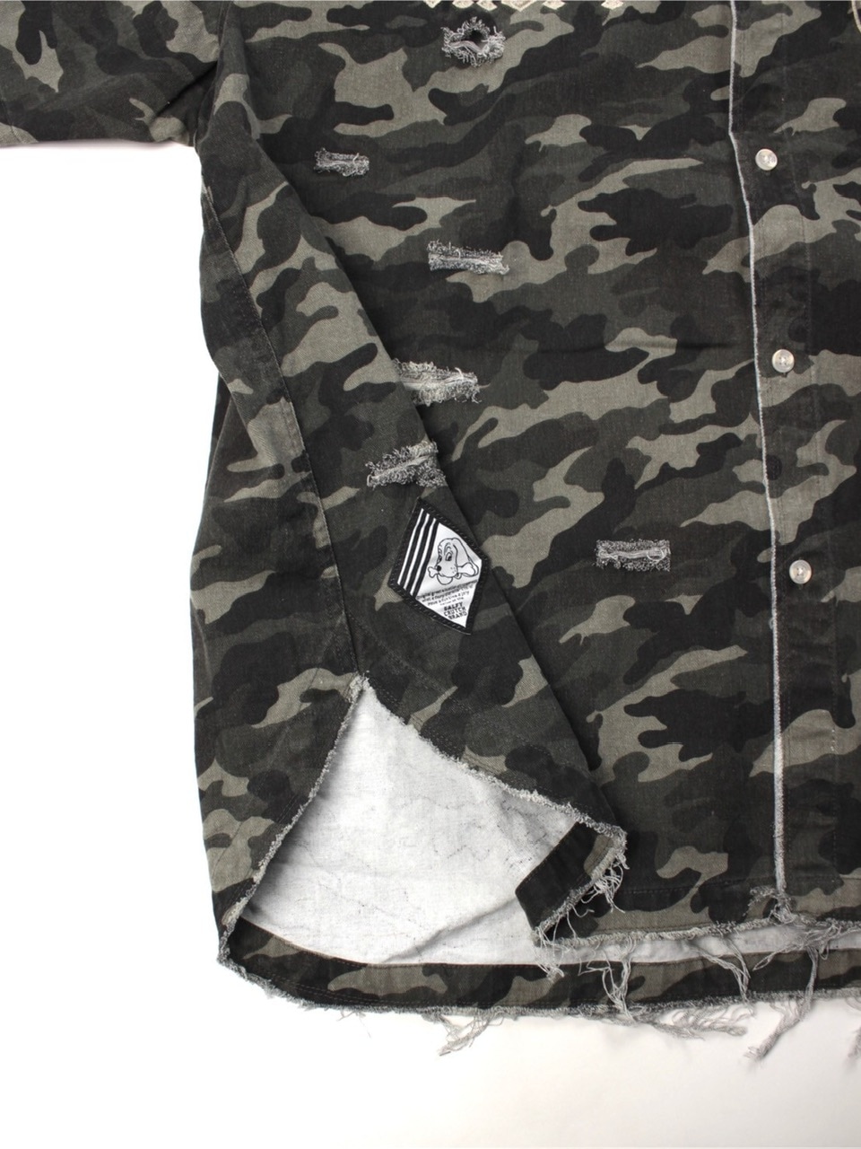 【GALFY】カモフラかも？ボロボロシャツ