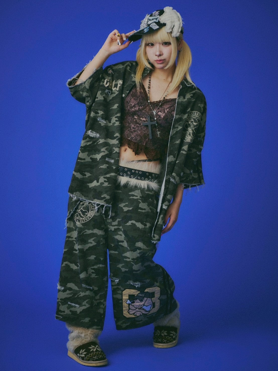 GALFY】カモフラかも？ボロボロシャツ | OUR BRAND,GALFY | PRESSING