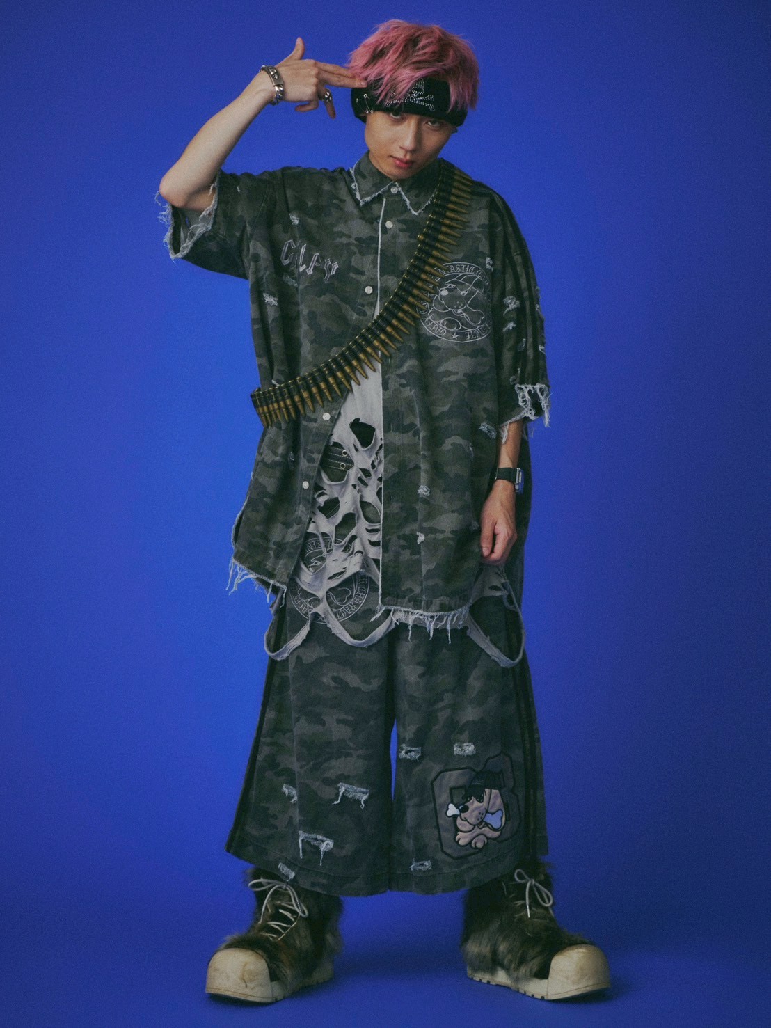 GALFY】カモフラかも？ボロボロシャツ | OUR BRAND,GALFY | PRESSING