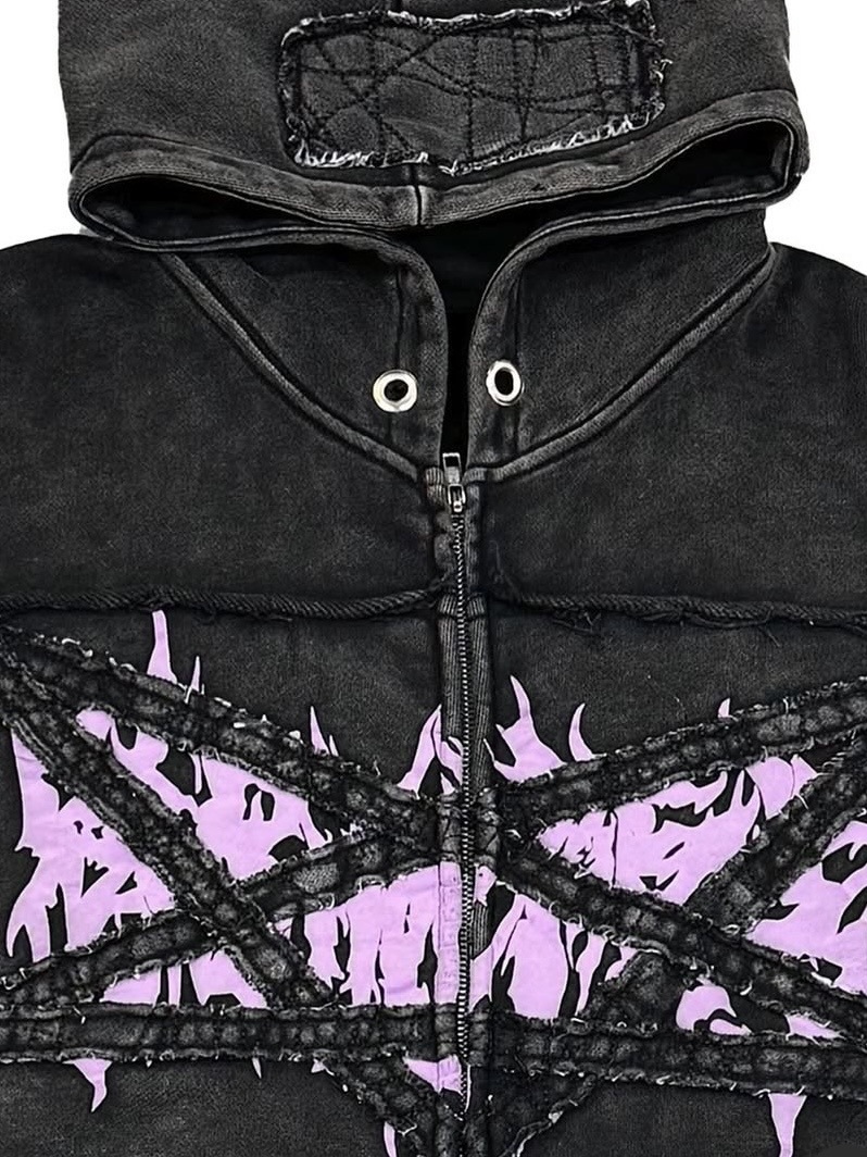 Reckless Scholars】PENT PATCH FLANNEL HOODIE / 【レックレス