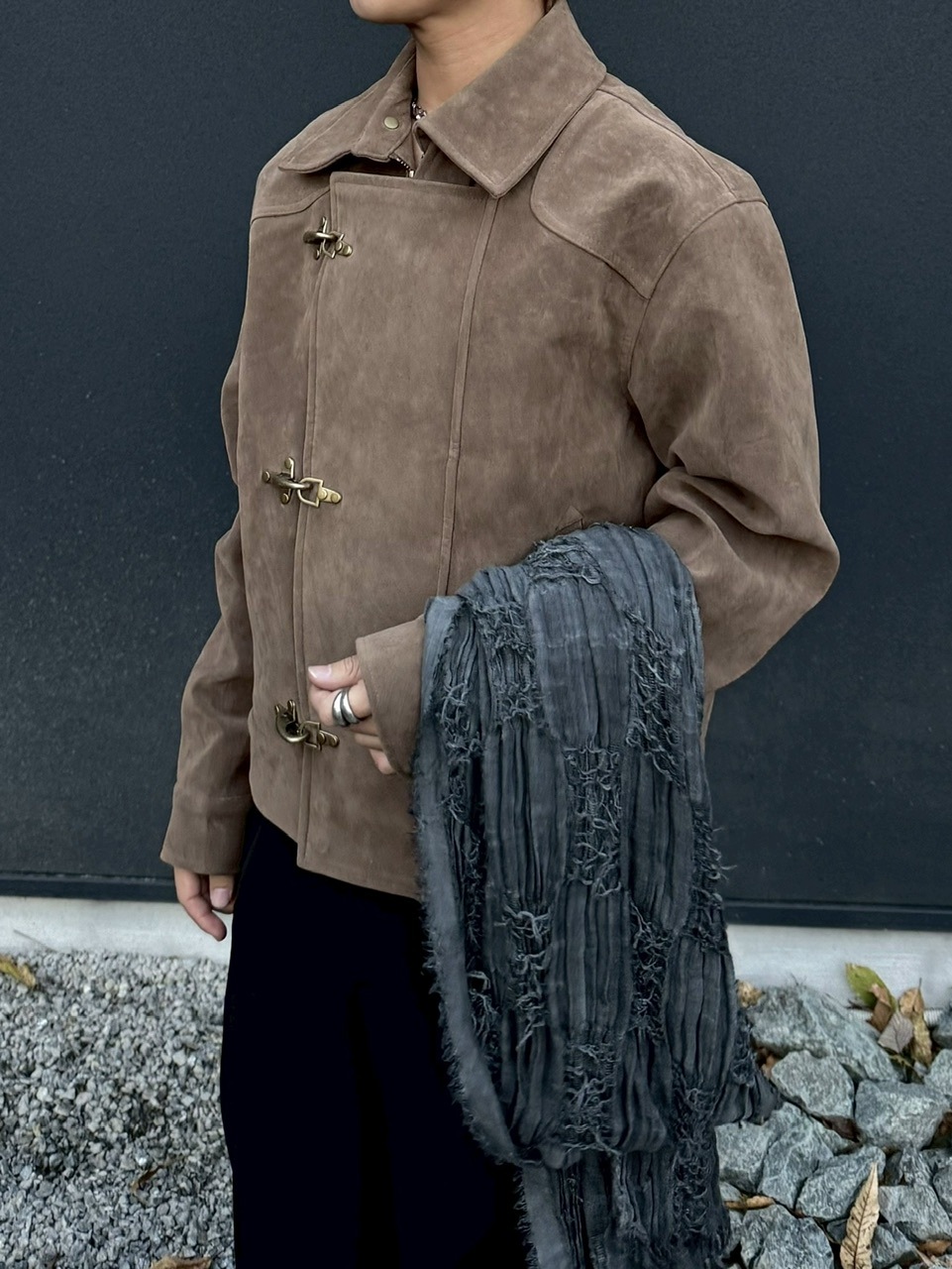 受注制【RENOL】fireman suede jacket (2color)