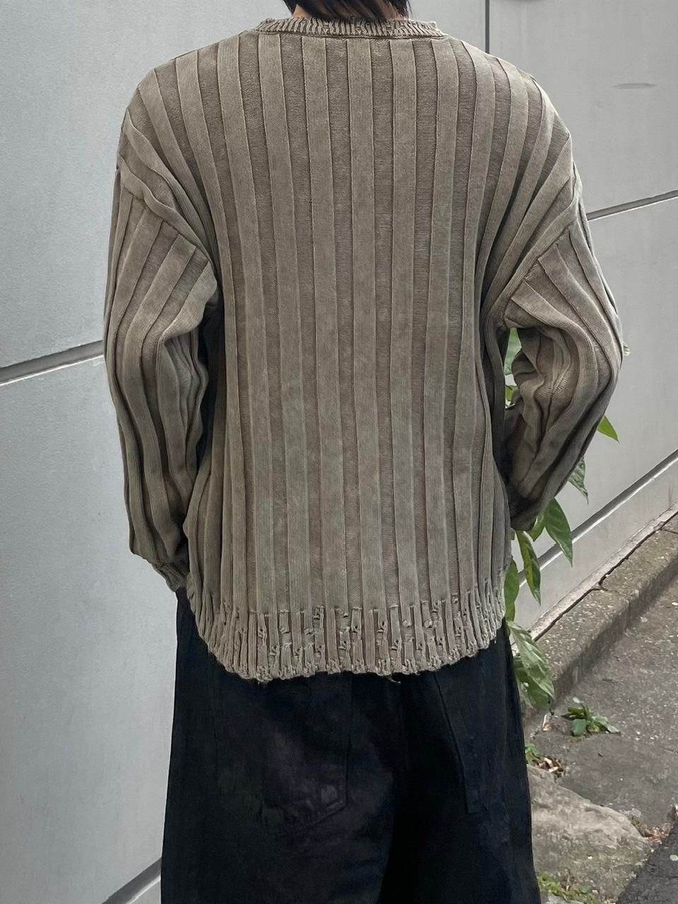 受注制【Chikashitsu +】dirty washing rib knit (2color) | OUR BRAND