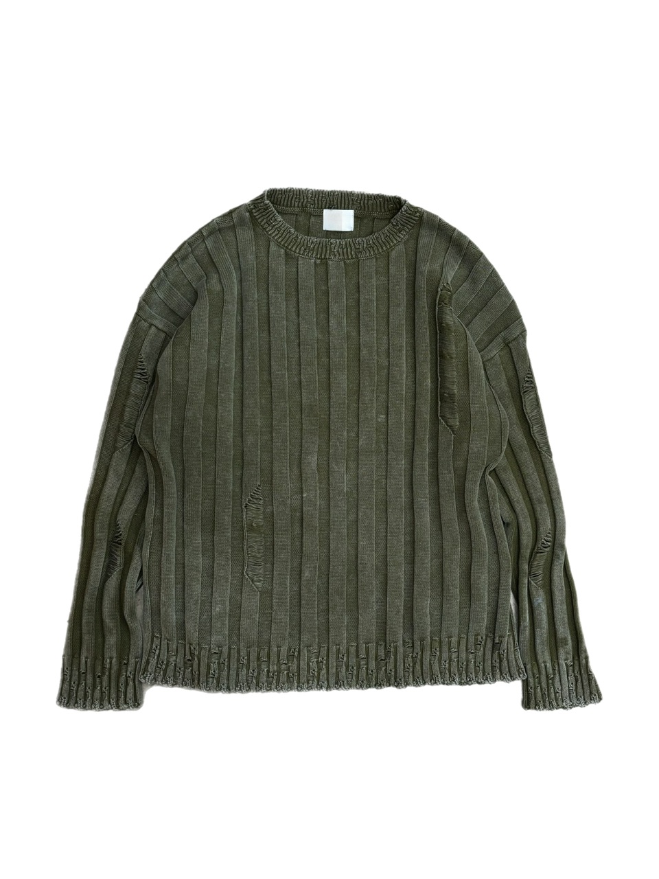 受注制【Chikashitsu +】dirty washing rib knit (2color)