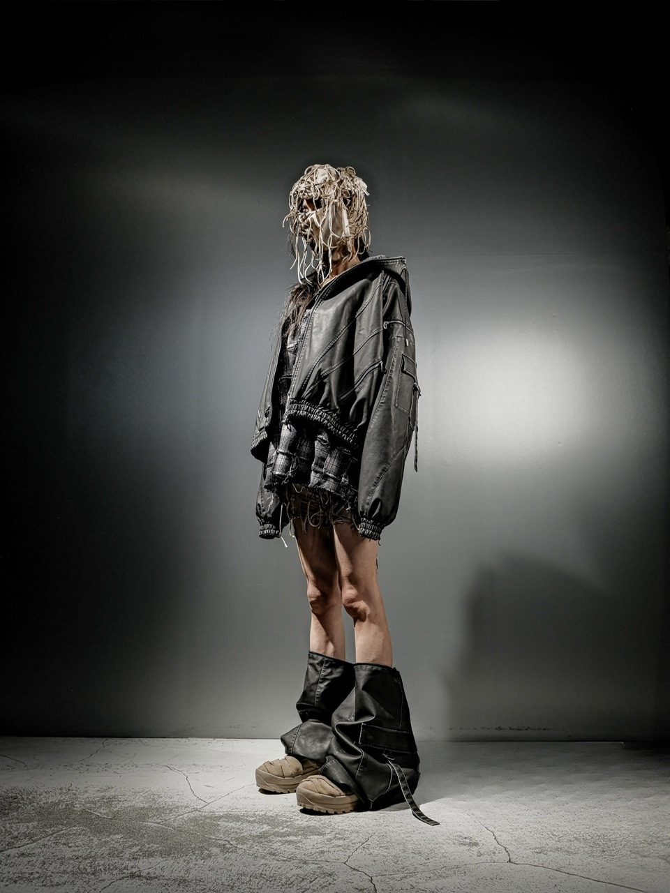 DIG YOUR OWN GRAVE】LEATHER ZIP HOODY / 【ディグユアオウン