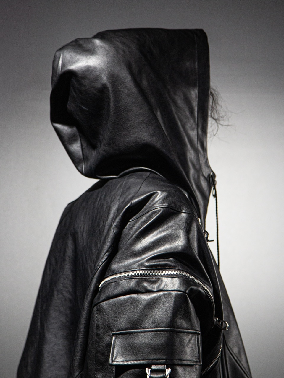 DIG YOUR OWN GRAVE】LEATHER ZIP HOODY / 【ディグユアオウン