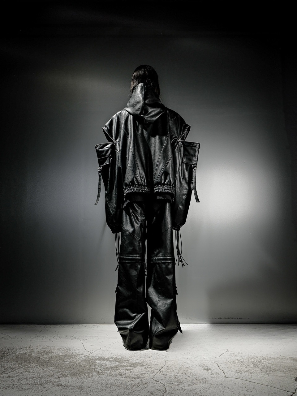 DIG YOUR OWN GRAVE ジップトップス DIG YOUR OWN GRAVE】LEATHER ZIP HOODY / 【ディグユアオウングレイブ