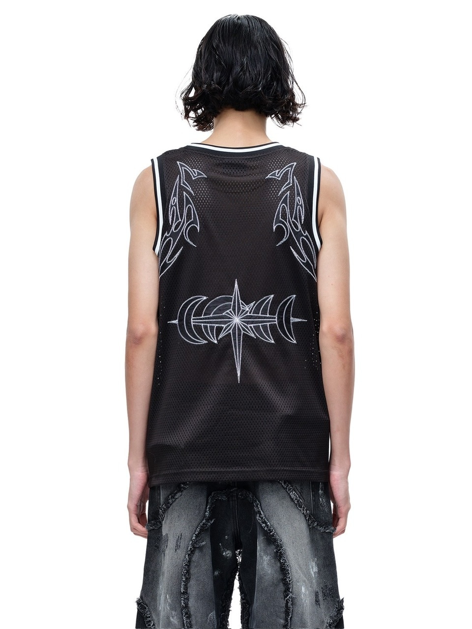 着画あり opium アイバーソン メッシュ Tシャツ Mitchell & Ness Black Allen Iverson Slam Mag T-Shirt