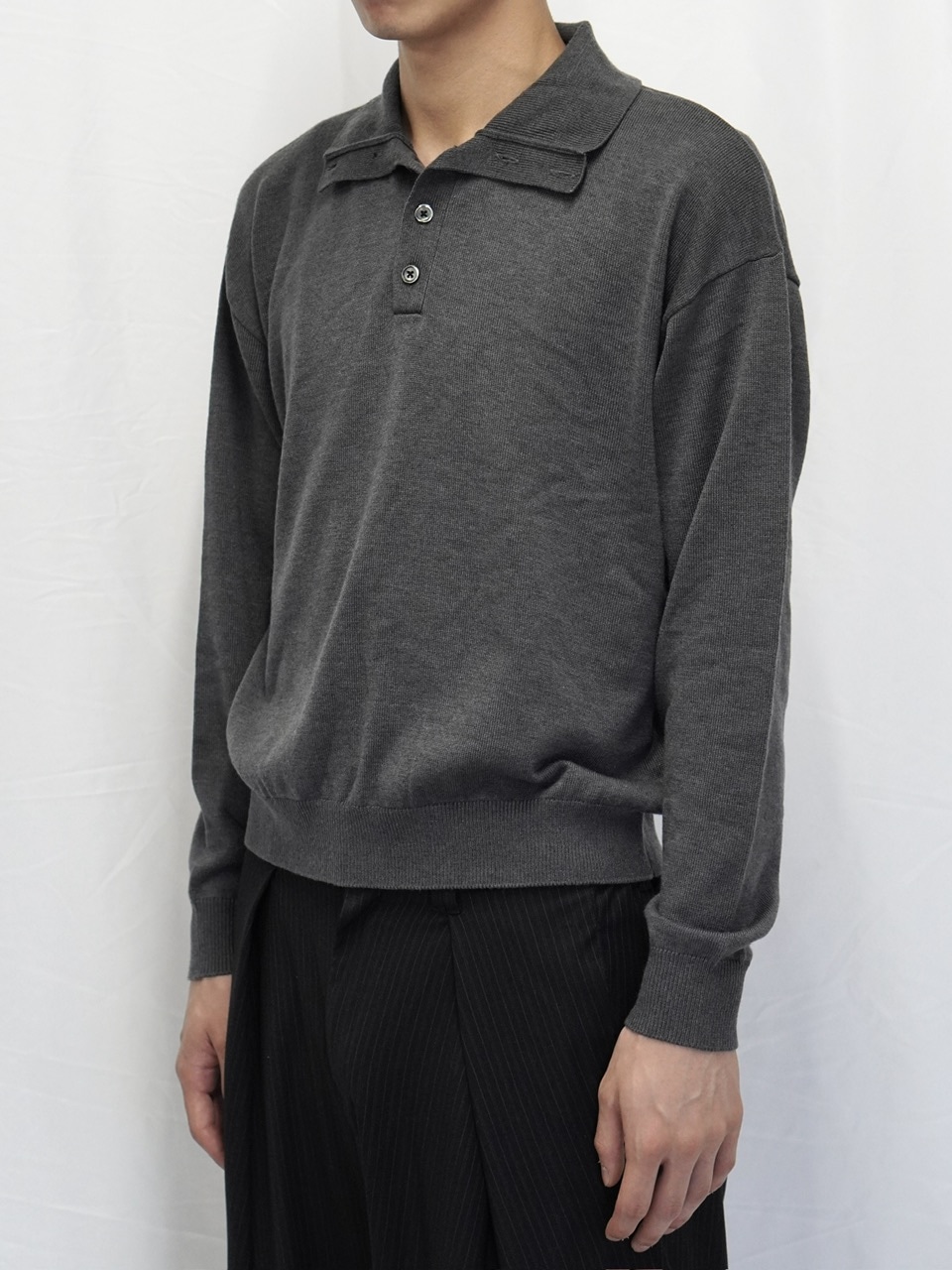 ttt_MSW dairiku ニットポロ knit polo 黒S ティー×ダイリクのコラボウェア、“虎と龍”あしらったニットポロや国旗
