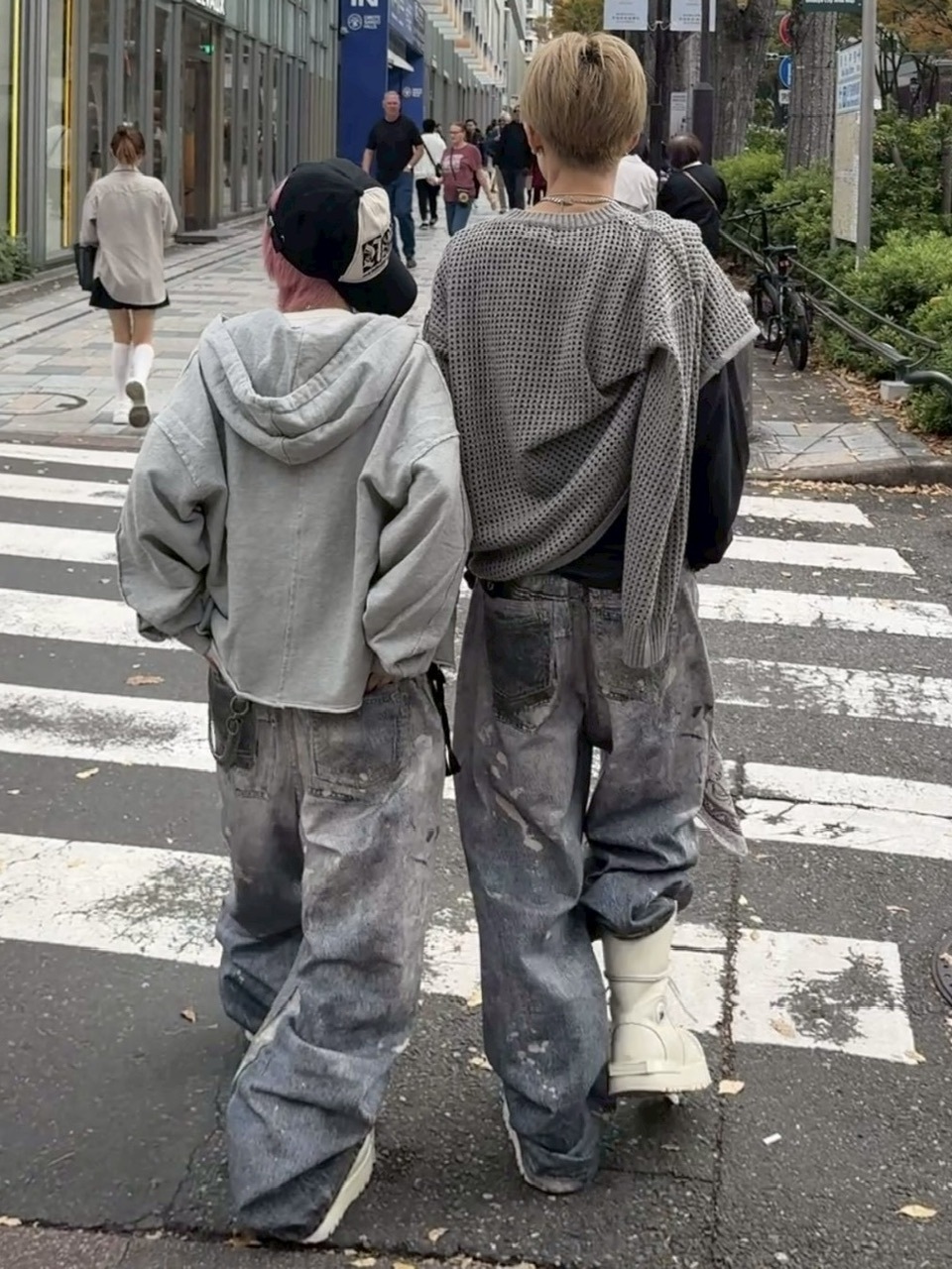 受注制【nmtc +】painted denim wide pants / 【エヌエムティーシープラス】ペイントデニムワイドパンツ