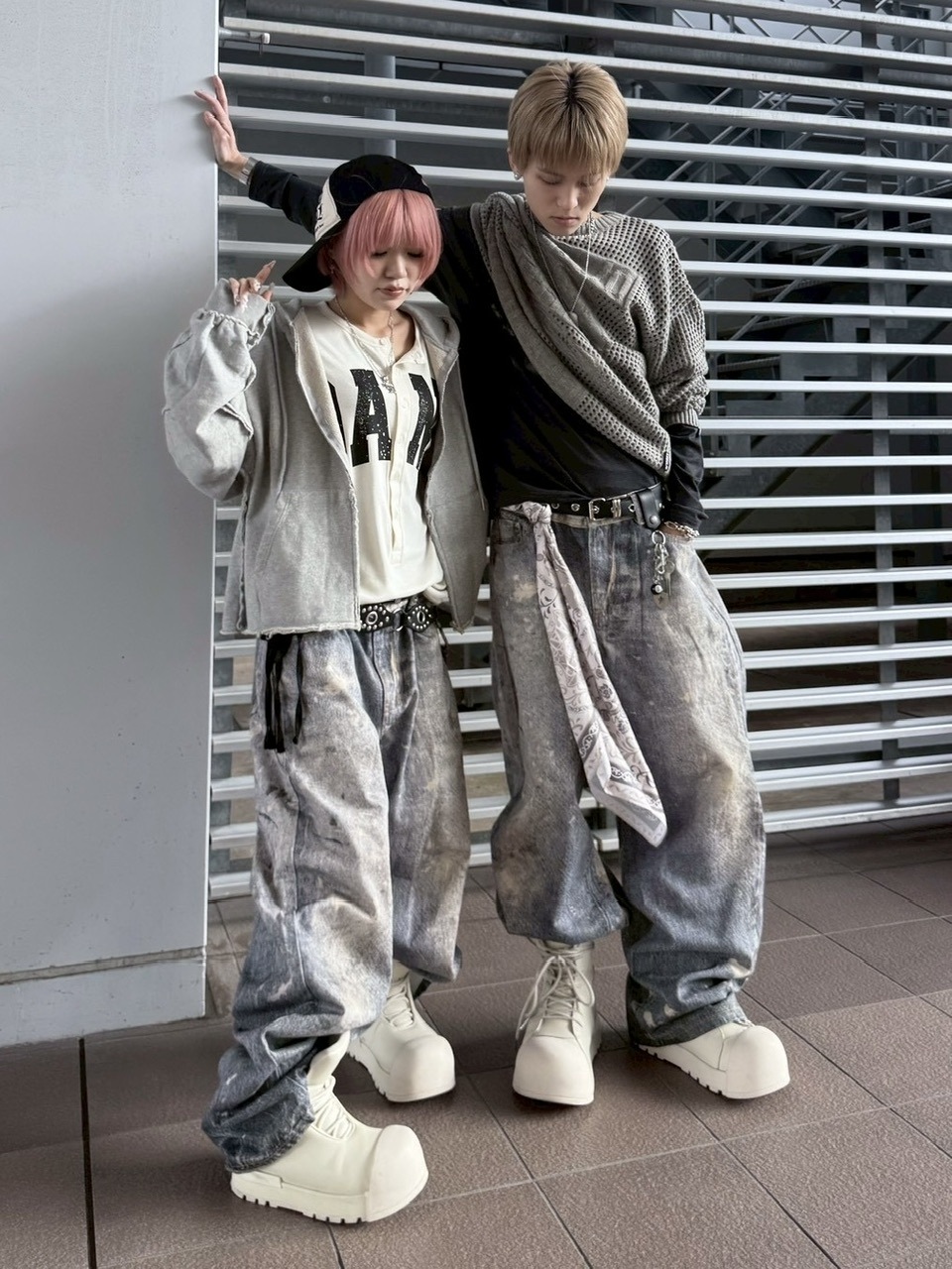 受注制【nmtc +】painted denim wide pants / 【エヌエムティーシープラス】ペイントデニムワイドパンツ