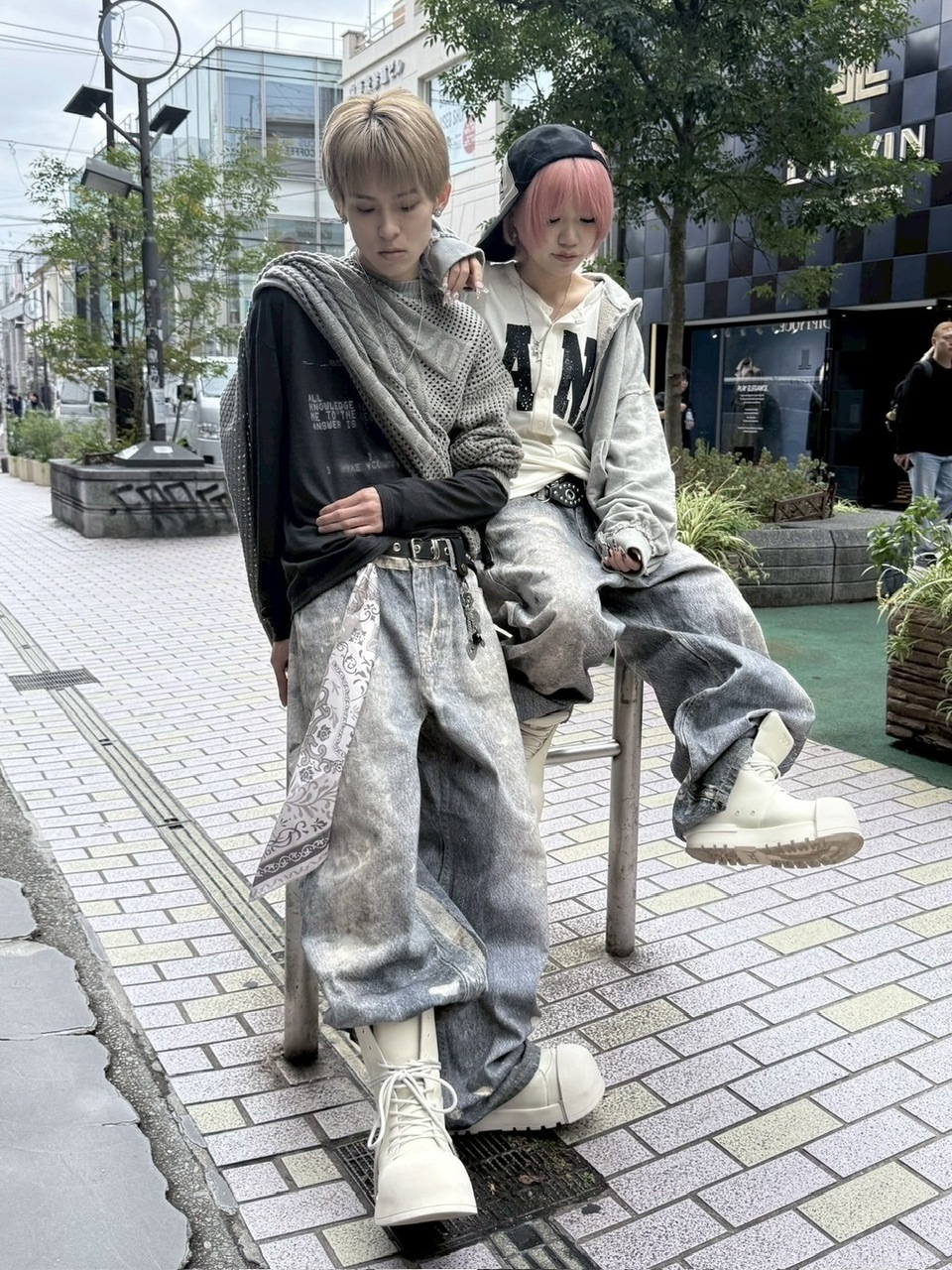 受注制【nmtc +】painted denim wide pants / 【エヌエムティーシープラス】ペイントデニムワイドパンツ