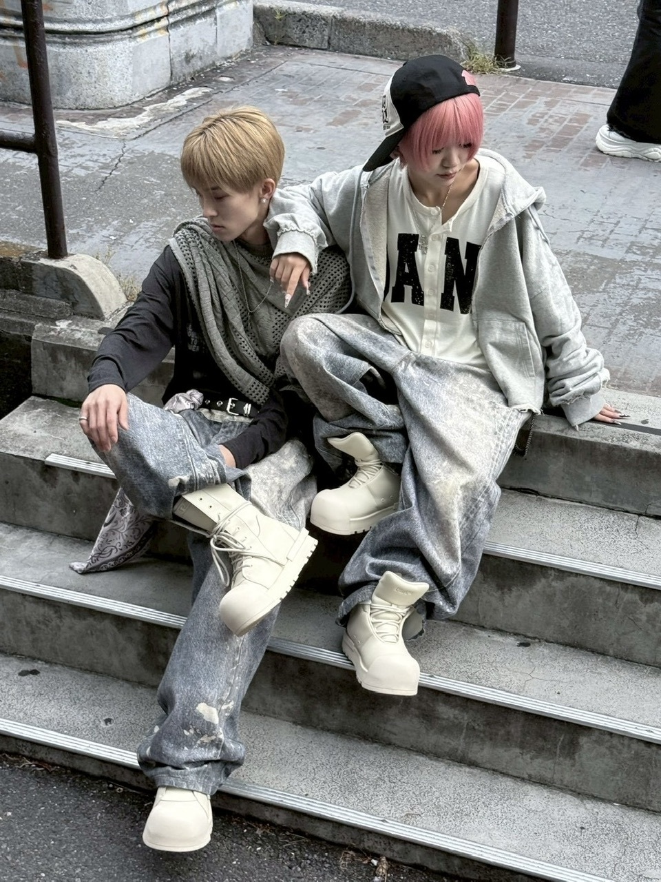 受注制【nmtc +】painted denim wide pants / 【エヌエムティーシープラス】ペイントデニムワイドパンツ