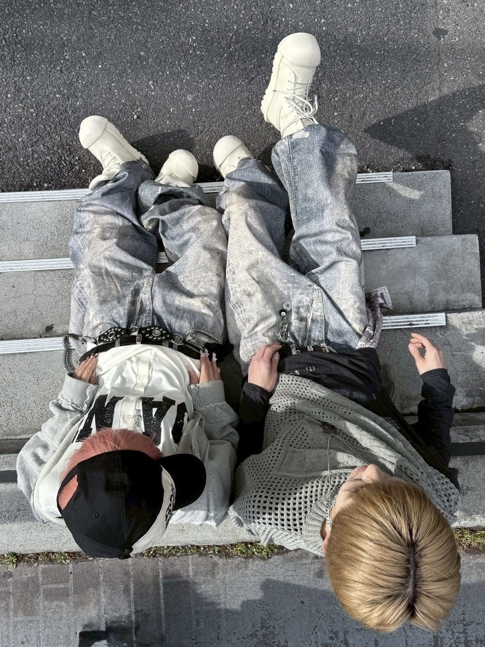 受注制【nmtc +】painted denim wide pants / 【エヌエムティーシープラス】ペイントデニムワイドパンツ